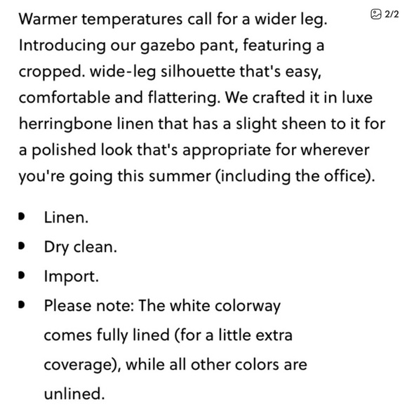 J Crew Gazebo Linen Wide Leg Cropped Pants Size 12 - Picture 6 of 6